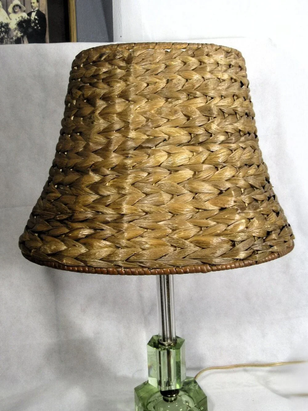 WATER HYACINTH BRAIDED LAMPSHADE, NATURAL FIBERS, 10